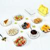 8pcs Plastic Desktop Spit Bone Dish Household Thickened Dinosaur Bear Cat Shaped Tableware Anti-drop Fruit Plate Table