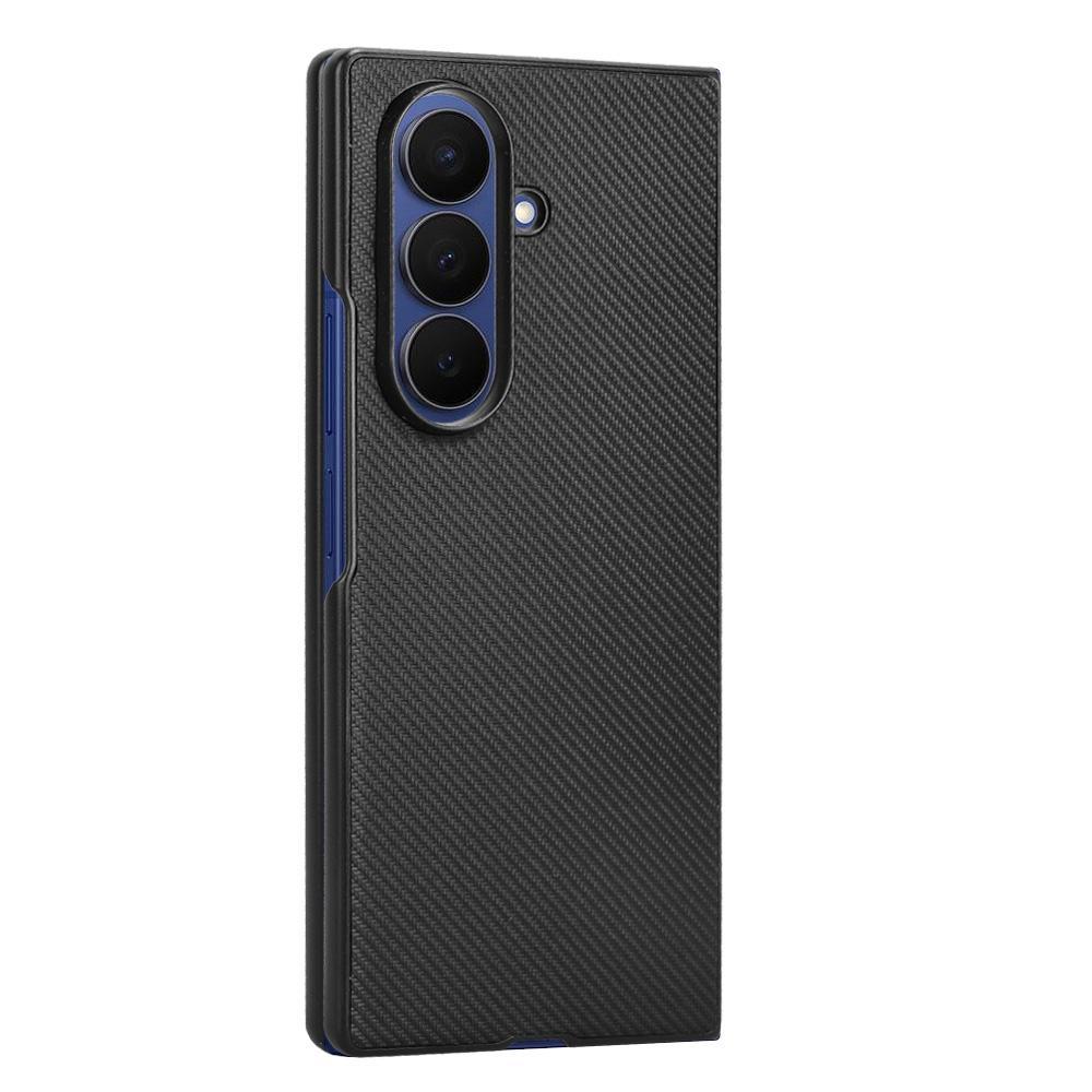 For Samsung Galaxy Z Fold7 5G Case Carbon Fiber Texture Shockproof PU + PC Phone Cover