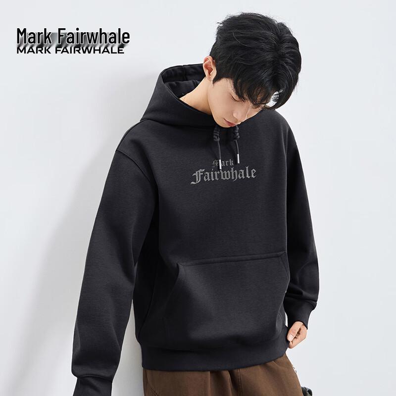 Mark Fairwhale Men's Letter Print Hooded Sweatshirt
