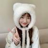Woolen Winter Hat Cute Bear Ears Cycling Cap Fashion Bucket Hat  for Women