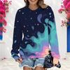 Womens Plus Size Crew Neck Sweatshirt Soft Loose Long Sleeve Casual Leisure Street Daily Pullover