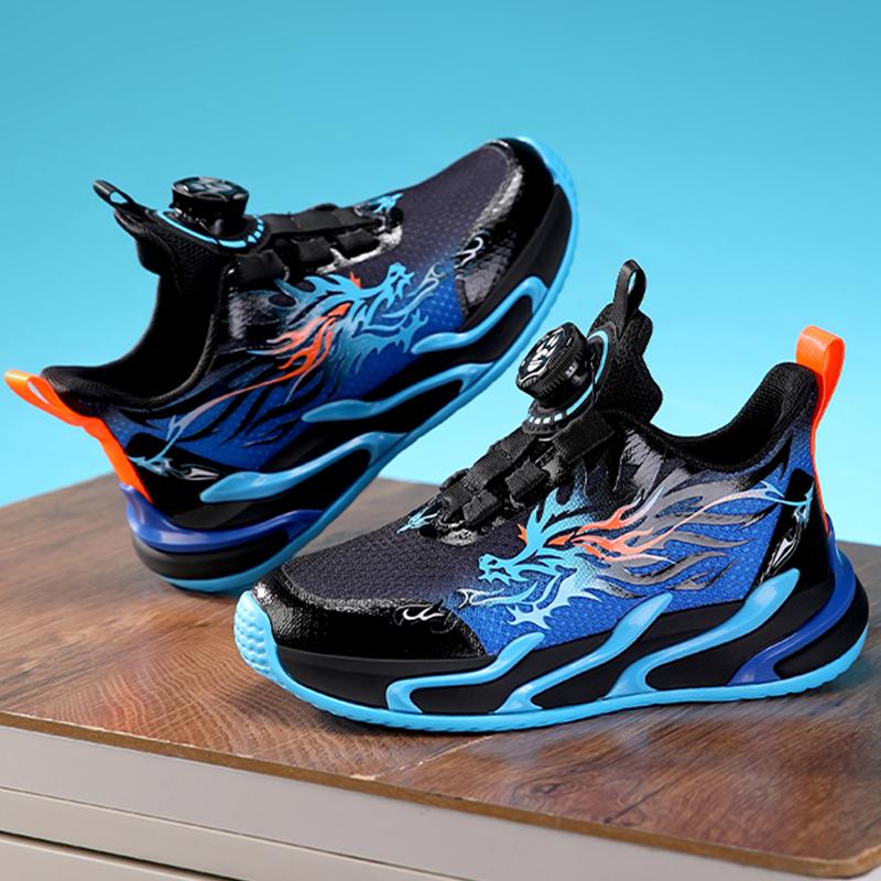 Fashion Children Walking Shoes 2025 Spring New Breathable Comfort Colorful Sports Shoes Mesh Rotating Buckle Running Shoes Kids