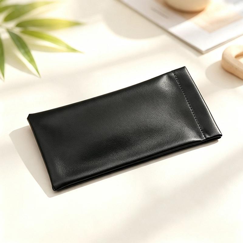 Solid Soft Pu Leather Eyeglasses Pouch Portable Sunglasses Case Travel Organizer Colors Optional