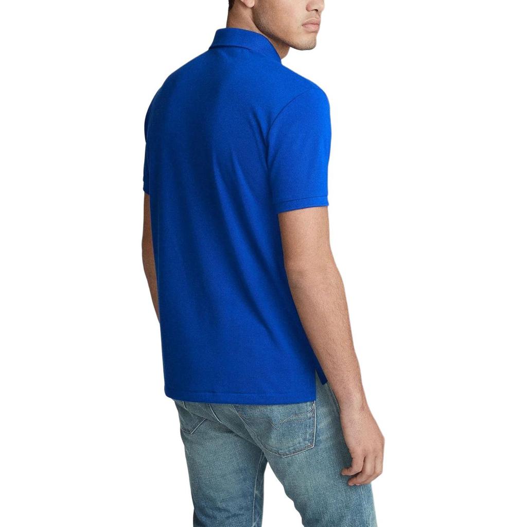 Polo Ralph Lauren Solid Color Pony Embroidered Short Sleeve Polo Shirt Men Tops Blue 710751221-007
