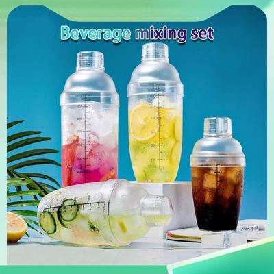 300/500/700/1000ml Acrílico Leite Chá Shaker Cocktail Suco Shaker Garrafa Suco Mixer Bar Suprimentos
