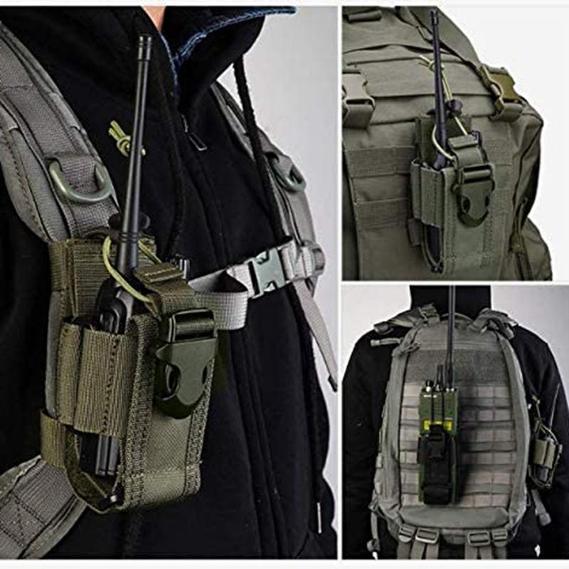 Walkie Talkie Holder Bag Molle Radio Pouch Nylon Waist Pack Pocket Pendant Pouch Hunting Accessories