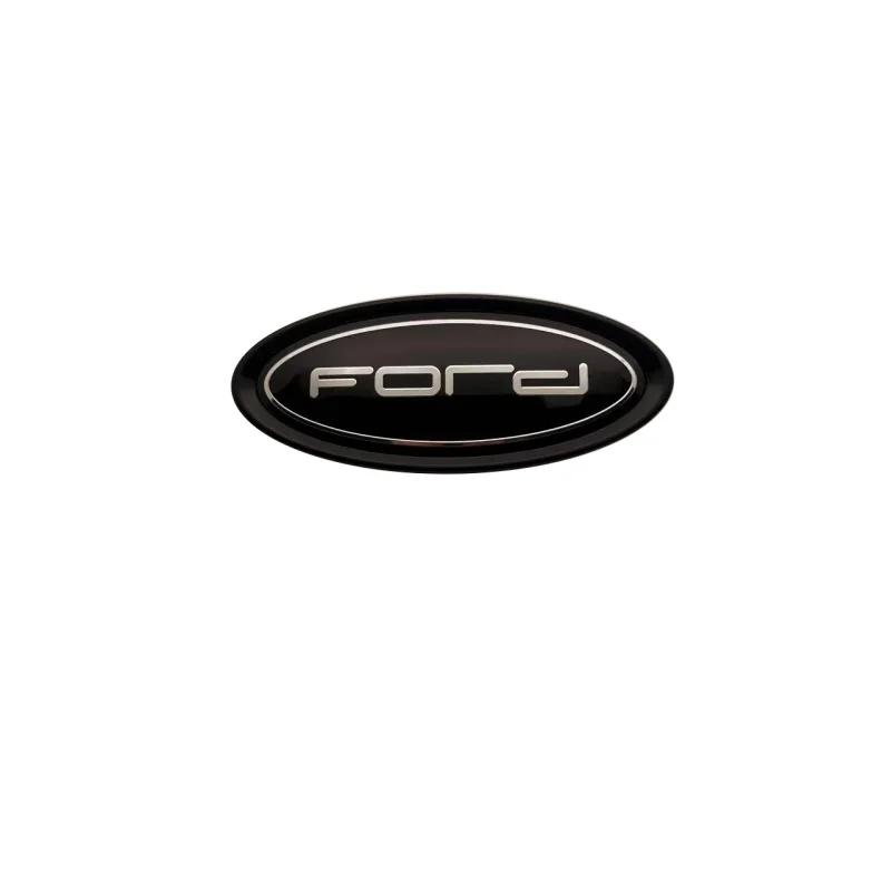 9.5cm 2Pins Auto Front Hood Emblem Rear Trunk Badge Decal Sticker For Ford Focus Mk2 Mk3 Fiesta Mk7 Ranger Mondeo Mk4 S-MAX Kuga