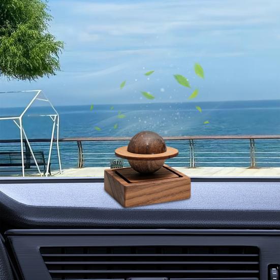 Walnut Wood Planetary Diffuser Handcrafted Aromatherapy Decor for Home Car Essential Oil-Free Wooden Gifts