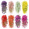 Easy-care Artificial Flowers 2 Pcs Hanging Petunia UV Resistant Faux Year-round Decorations Reusable Simulated Petunias for Outdoors Festive