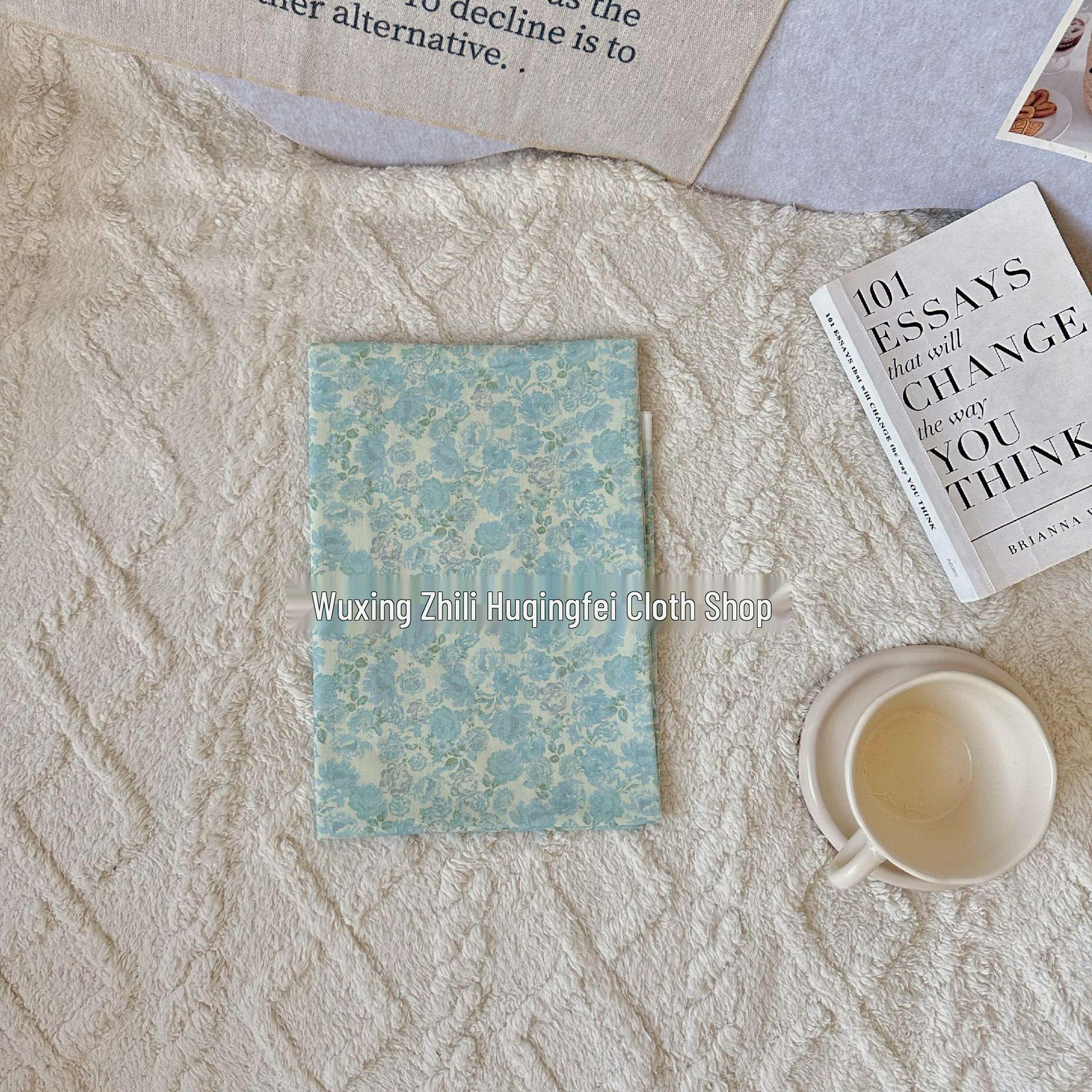 

Цифровая печать Винтажный корейский стиль Цветочный 100% хлопок Ткань для женской и детской домашней одежды DIY 95 cm синий