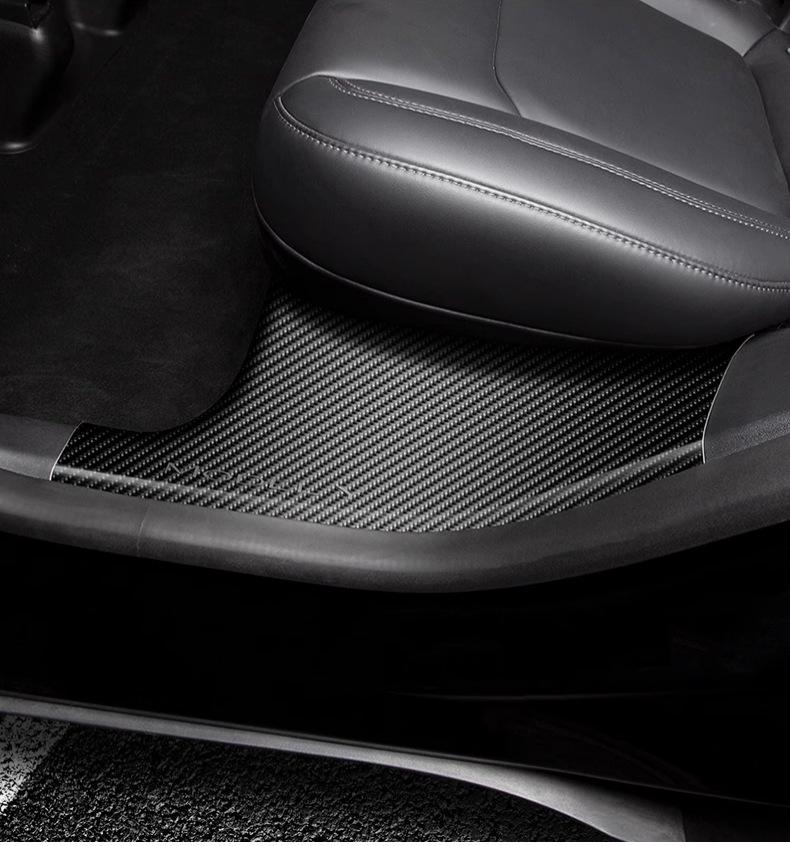 Tesla Model Y Carbon Fiber Rear Door Sill Protectors