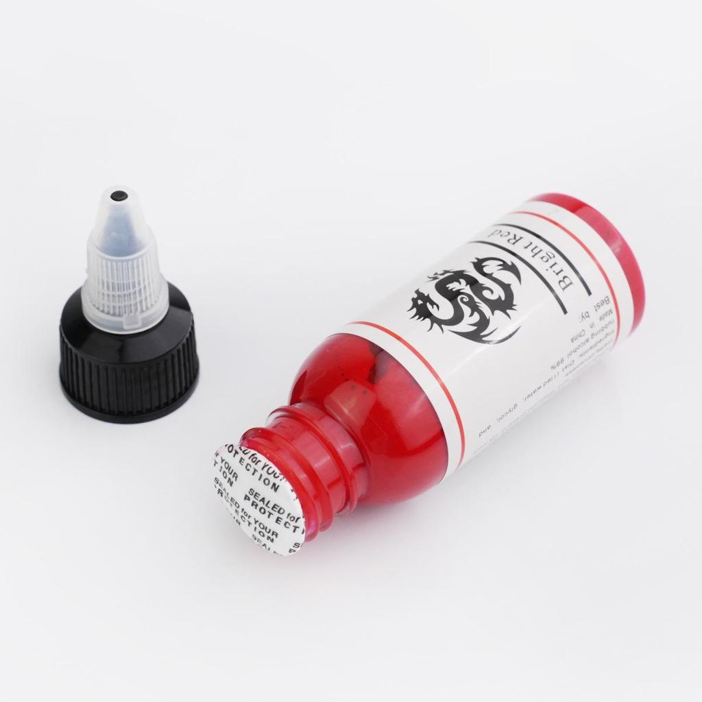 Oulan Tattoo Equipment White Dragon 7-Color Tattoo Ink Set - 30ml Pigment for Practice & Tattoo Tools