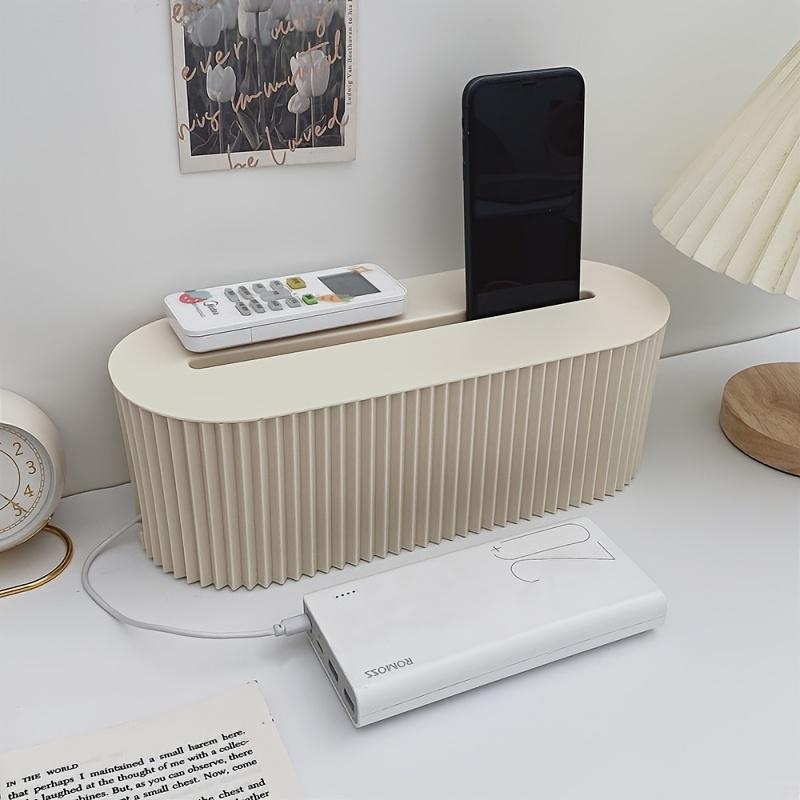 1pc Upgraded Extra Large PP Material Cable Management Box, Large Wire Organizer Cover for TV, Computer, Router, USB Hub, Under-Desk Power Outlet