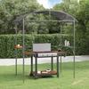 VidaXL Gazebo BBQ with Side Shelves Anthracite 220x115x230cm Steel 360138