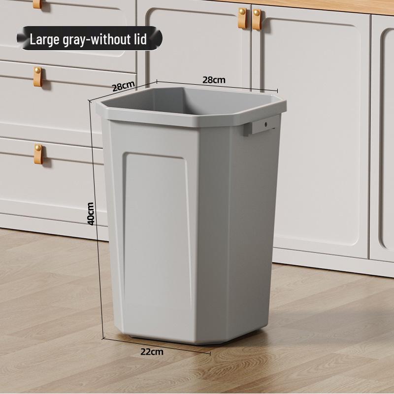 Extra Large Household Trash Bin with Lid for Kitchen, Bathroom, Hotel, or Outdoor Use