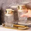 Luxus Handpumpe Schaumflasche Glas Lotion Spender Flüssigkeitsaufbewahrungsbehälter Badezimmerdeko