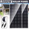 2PC 2000W Solar Panel Kit Complete Power Bank Panel Solar Power Generator System Charger for Smartphone Camping Car