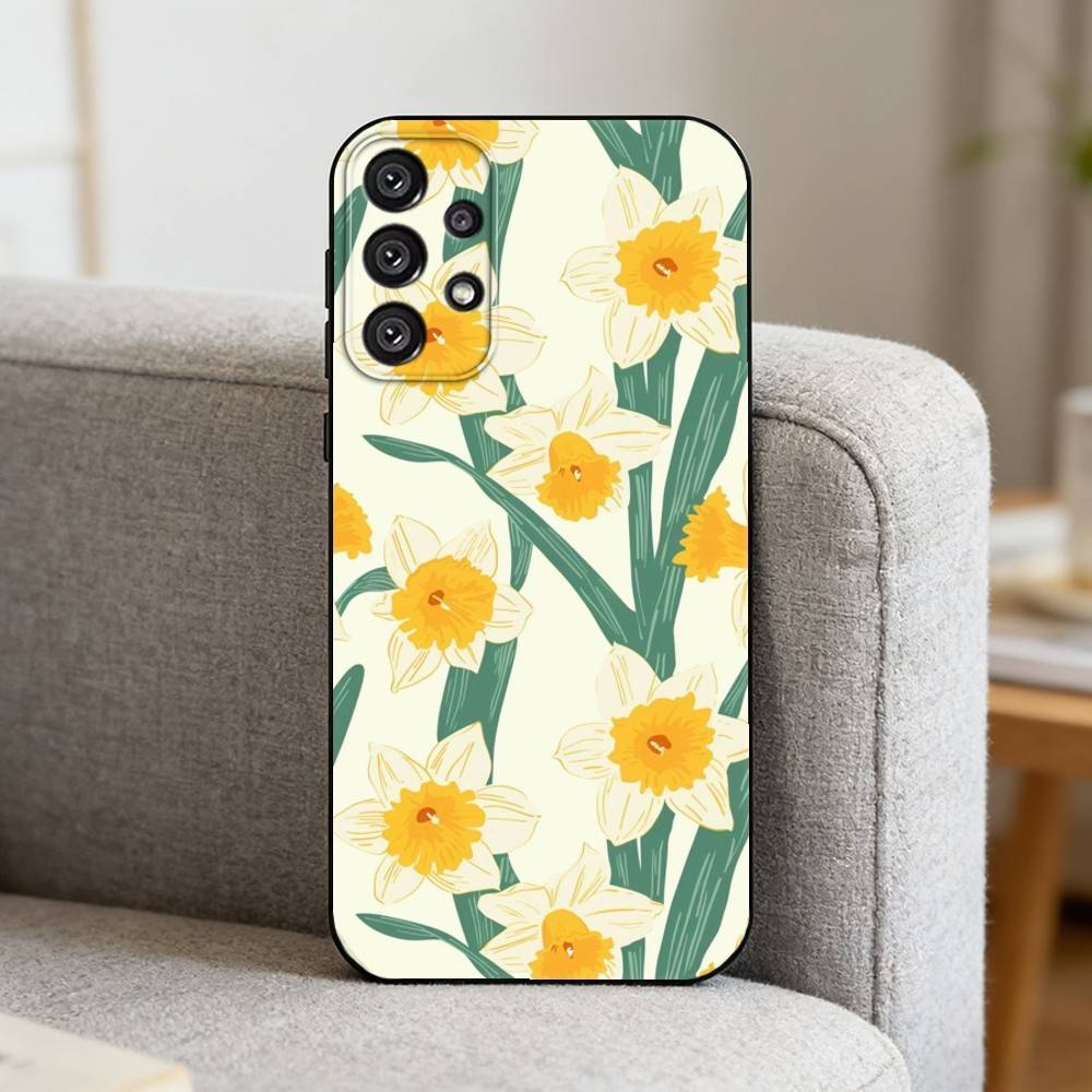 B-Beautiful Flowers   Phone Case For Samsung S25,S24,S21,S22,S23,S30,Ultra,S20,Plus,Fe,Note,10,9,5G Black Cover
