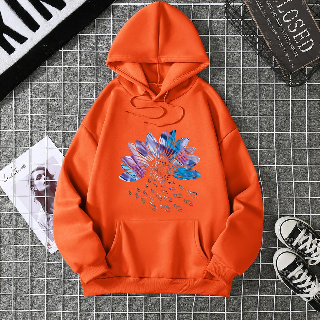 Winter Women's Hoodie High Street Unisex style Double Pockets Sweatshirts Outerwear Women's Clothing