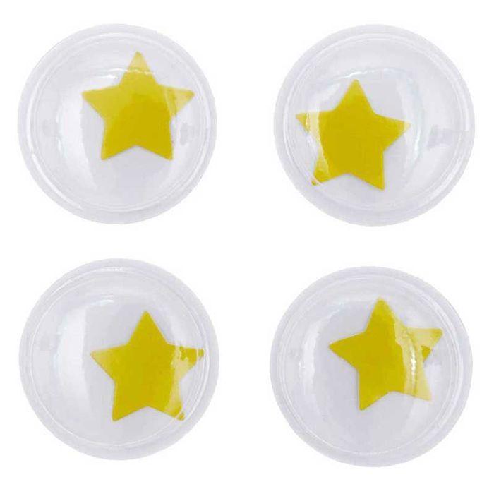 Yeux mobiles Ø 35 mm - étoile jaune