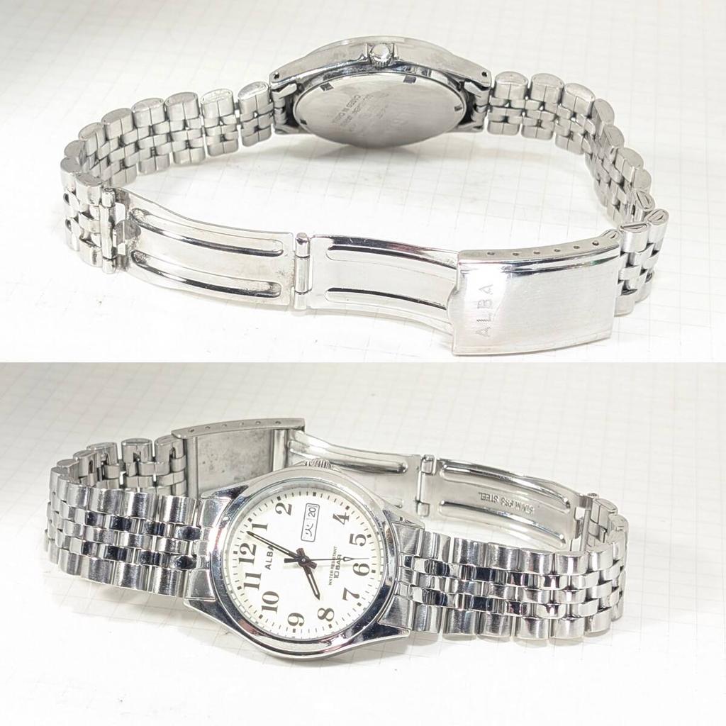 Seiko ALBA Battery Working Men's Watch, Replaced, Condition, M-16
