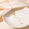 Fashion Gold Color Y-Shaped Pendant Necklaces For Women Girls Luxury Cubic Zirconia Long Tassel Dangle Choker Jewelry Gift