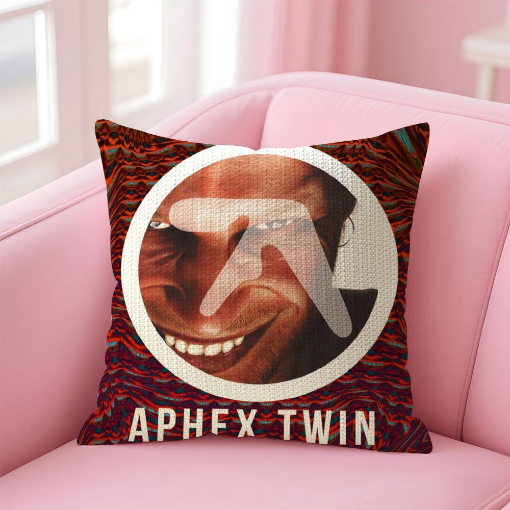 Aphex Twin Richard D James Cushion Cover Natural Linen Pillow Case DoubleSided Print Decorative Sofa Pillowcase Home Decor Gift