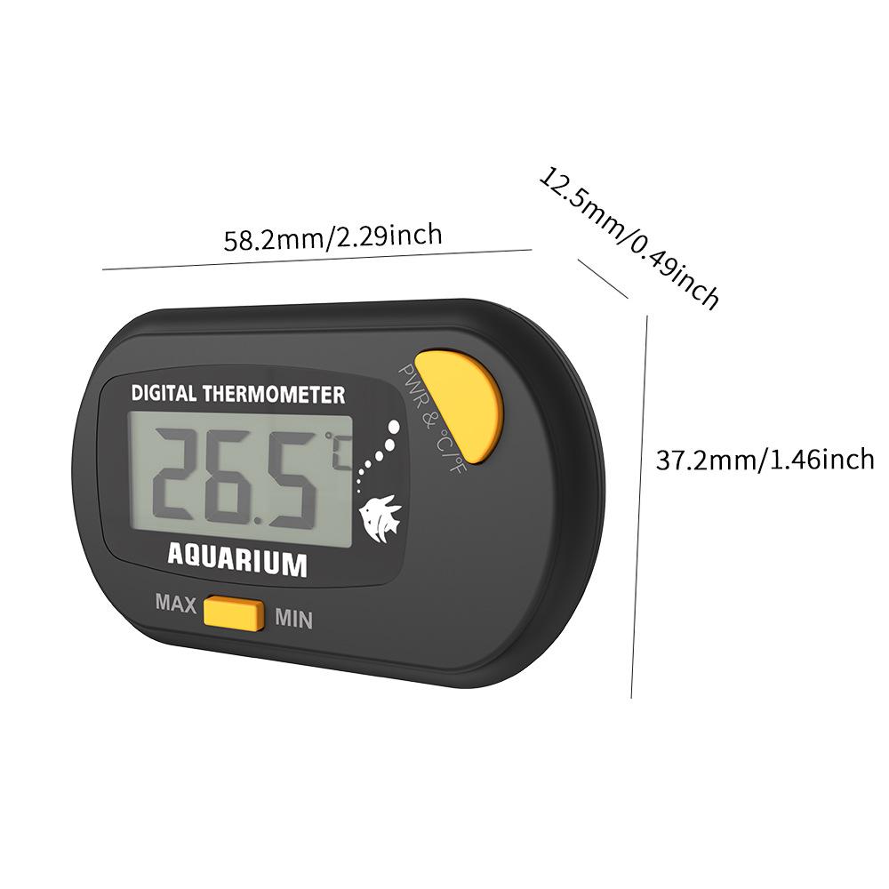 Second-Gen Submersible Fish Tank Thermometer with Probe & Suction Cup for Aquarium, Reptiles, or Turtles - YS70