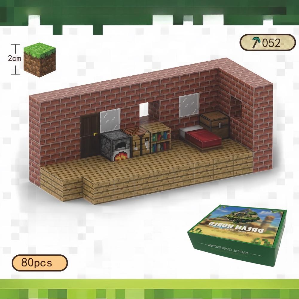 Creative Magnetic Building Block Bricks Famous Scene Mine World Architectural Set DIY Kids Construction Assembly Toys Gifts