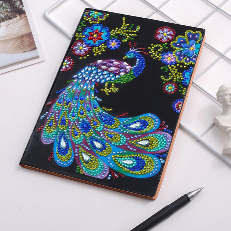 Neues Notizbuch Diamantmalerei Kinder DIY Kreativ Speziell geformter Heller Diamant 50 Seiten Notizbuch Aufkleber Diamant A5 Buch