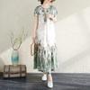 Dress for Woman Cotton Summer Plus Size Loose Floral Vintage Casual Printed Soft Long Holiday Dresses