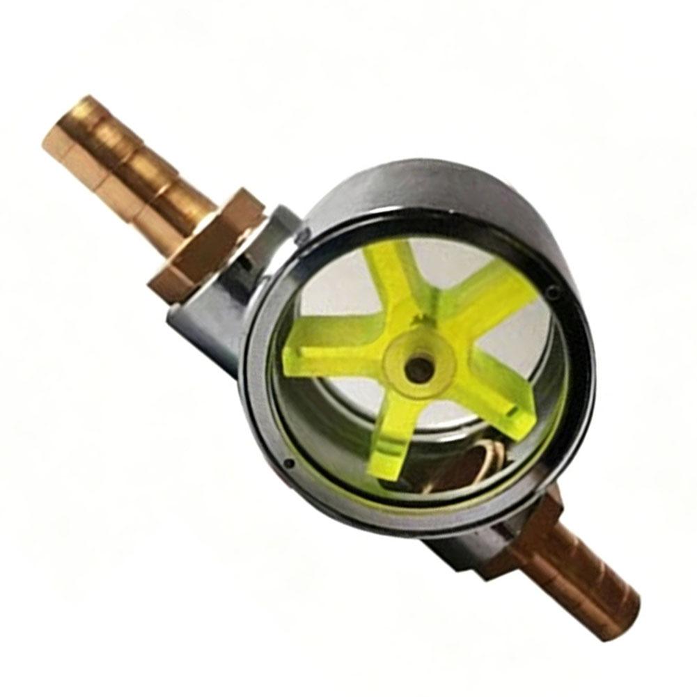 Water Flow Meter for CNC Router Spindle Cooling with Transparent Inspection Window and Precise Flow Indication Capability