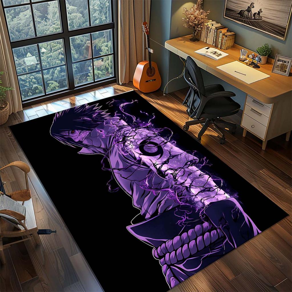 Naruto Anime Teppich Großer Teppich Rutschfeste Waschbare Fußmatte Gamer Zimmer Schlafzimmer Heimdekoration -QJY
