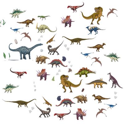 Dinosaurdekor Veggklistremerker Selvlysende Klistremerker PVC Selvklebende