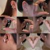 Chic Women's Zirconia Pearl Ear Cuffs - Handmade, No Piercing Needed, Luxury Niche Earrings