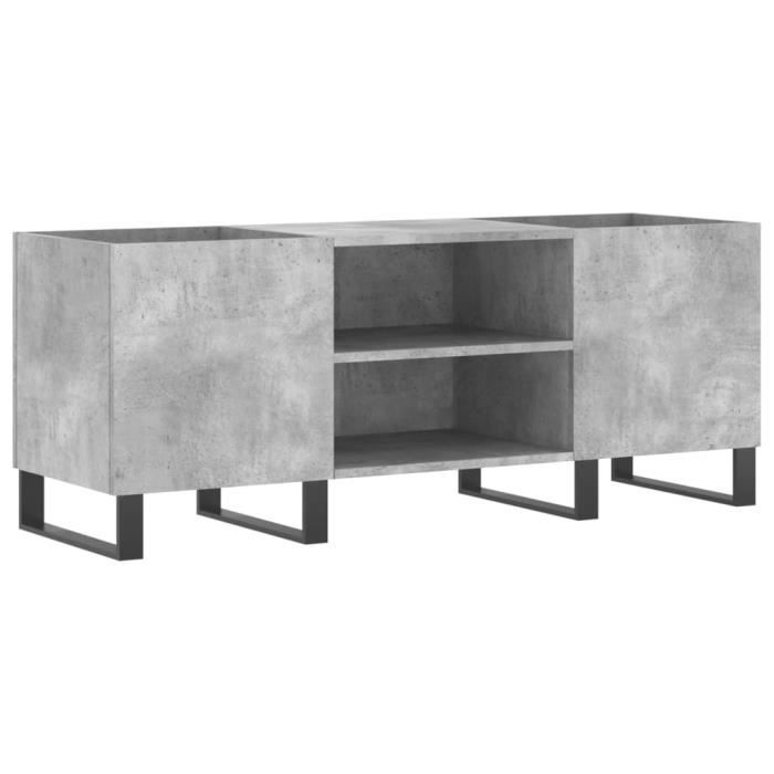 VidaXL Record Cabinet Concrete Grey 121x38x48 Cm Engineered Wood 831688