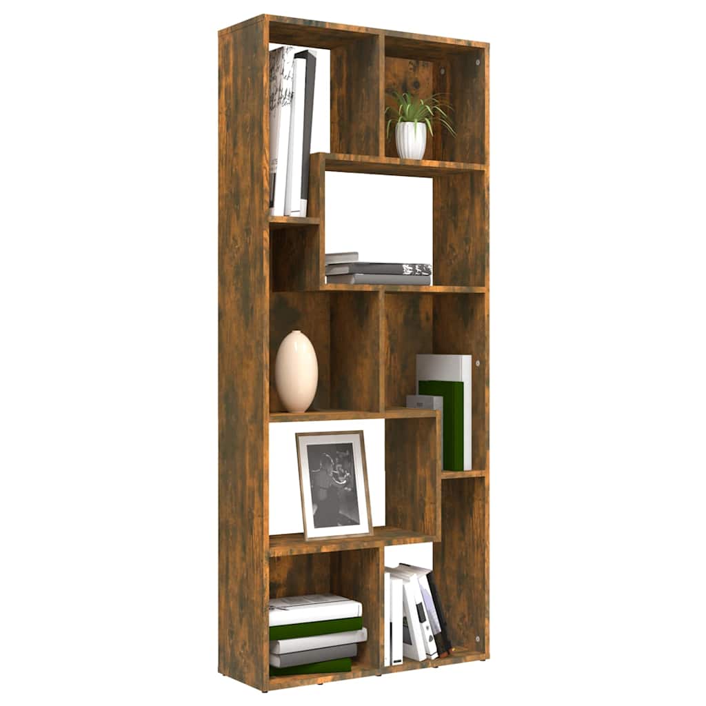 Bookshelf Smoked Oak 67 x 24 x 161 cm Wood Based Material