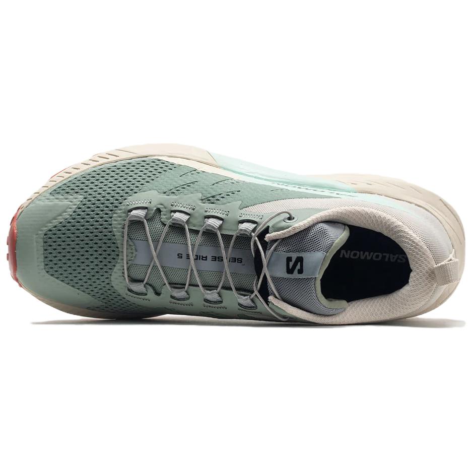 Salomon Sense Ride 5 Comfortable Lightweight Slip-Resistant Durable Low-Top Running Shoes Women running shoes Green White L47212300