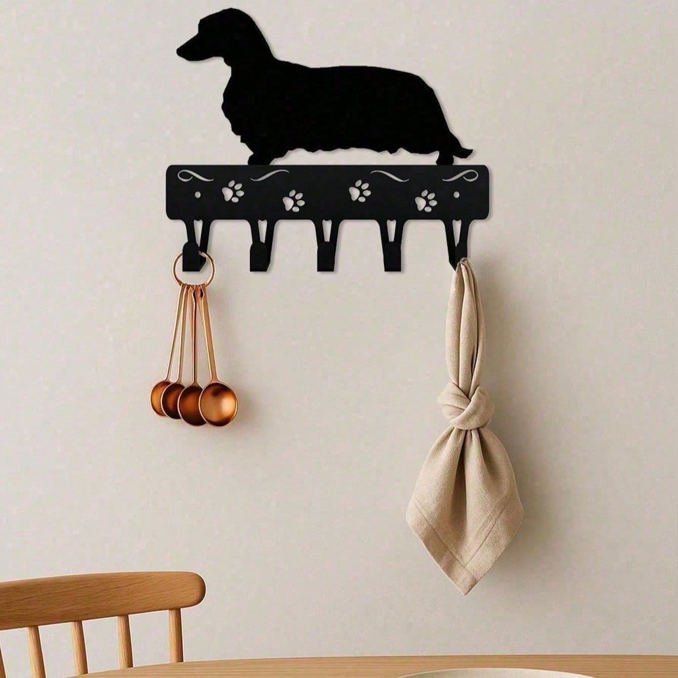 

6 Pack Black Metal Wall Hooks Industrial Farmhouse Organizer Coat Hat Towel Storage Modern Minimalist Home Decor TY1002-6in
