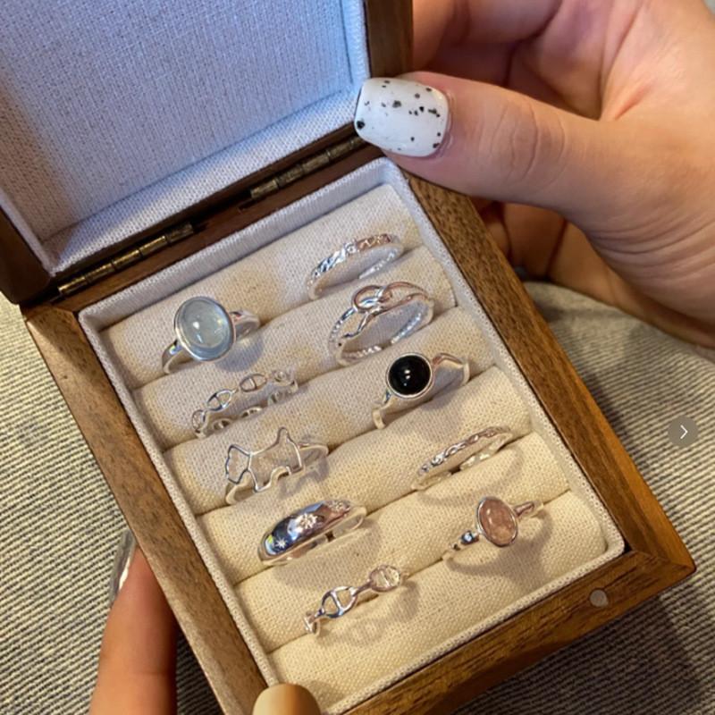 Sterling 925 Chic Silver Ring With Sparkly Zirconia Stones For Unique Womens Accessories