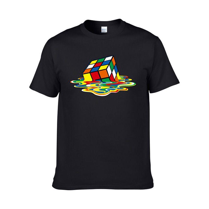 Cube Melting Rubix Sheldon Inspired By The Big Bang Theory Mens Tshirt Tops Tee