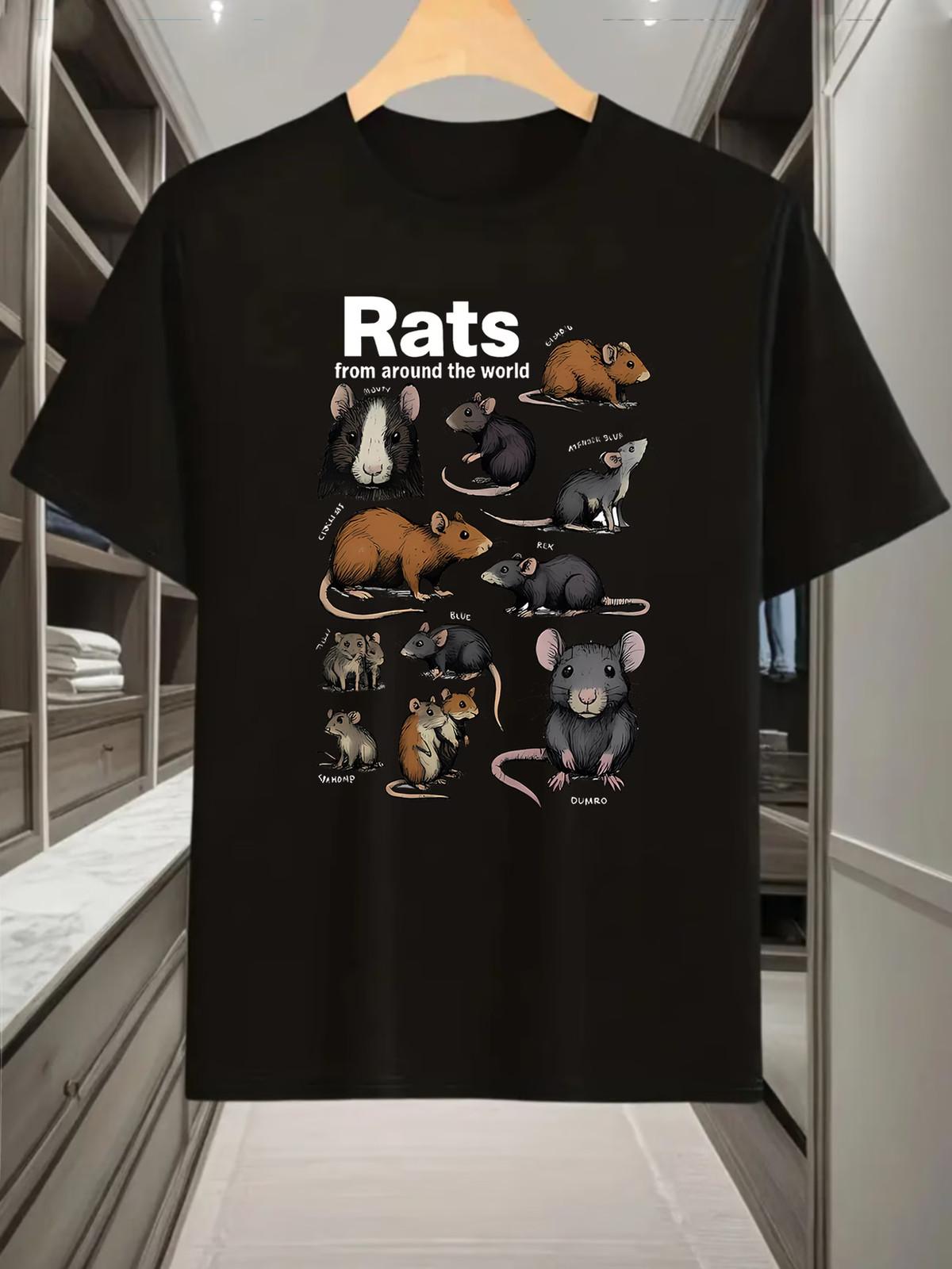 Crazy Mouse Retro 90S T-Shirt, Retro Medieval Mouse T-Shirt, Curse Cat, Funny Em 2XL