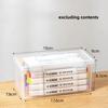 2Pcs Transparent PP Plastic Pencil Case Waterproof Dustproof Stationery Organizer for Kids Students Office Workers