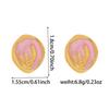 Vintage Enamel Butterfly Stud Earrings Ladies Women Ear Jewelry Vintage Enamel Geometric Oval Stud Earrings