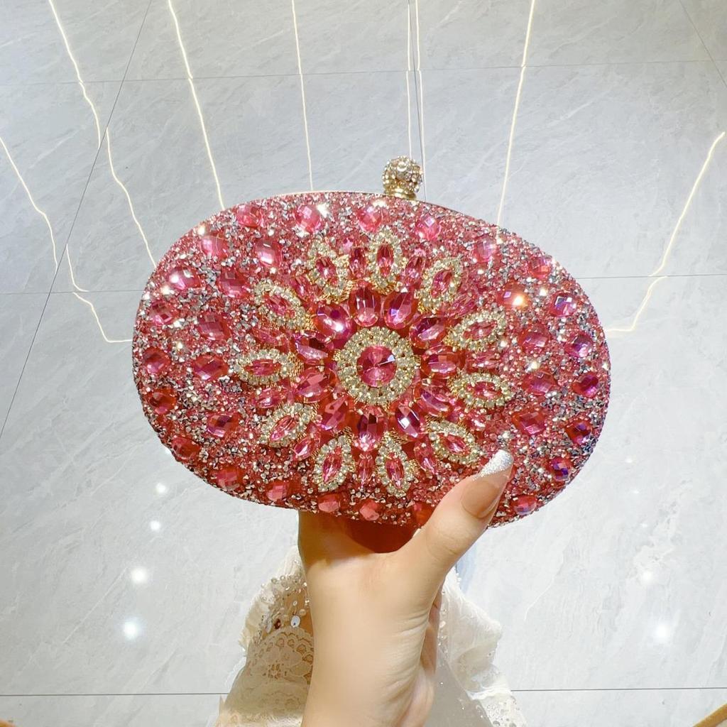 Europäische und amerikanische Retro-Clutch mit Diamanten: Elegante Prinzessinnen-Handtasche für Bar, KTV-Party oder Abendessen.