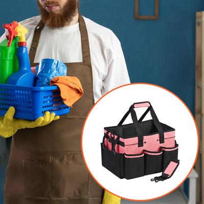 Cleaning Tool Organizer Supplies Bag Multipurpose Housekeepers Adjustable Dividers