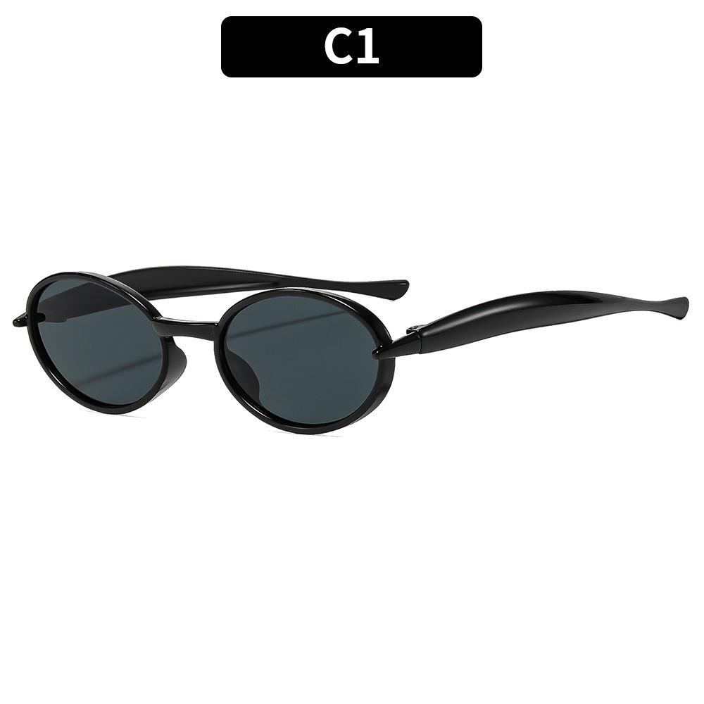 

Fashion Uv Protection Sunglasses Retro Oval Sardines Leg Sunglasses Street Shooting Versatile Trendy Glasses