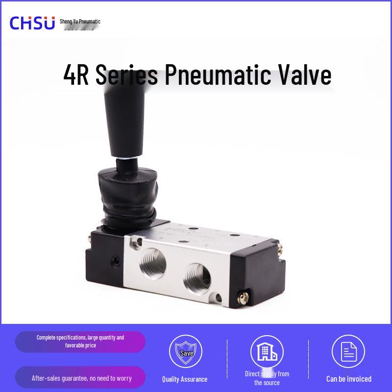 Two-Position Pneumatic Hand Lever Valve 4H210-08/4H310-10: Five-Way Manual Directional Control Valve
