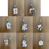 Cute Dog Pendant Keychain Acrylic Animal Shaped Bag Ornament Key Ring Dog Lover Gift Fashion Jewelry Accessories