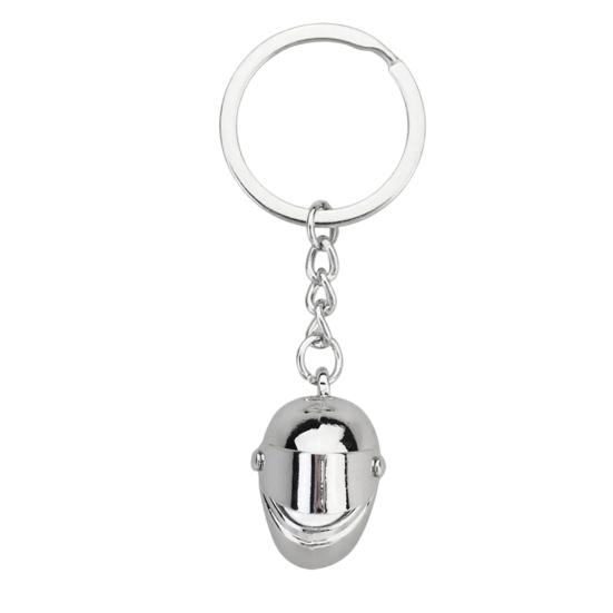 

Motorcycle Helmet Keychain Pendant Metal 3D Mini Helmet Keyring Movable Shield Design Personalized Motorcycle Keychain for Men Women